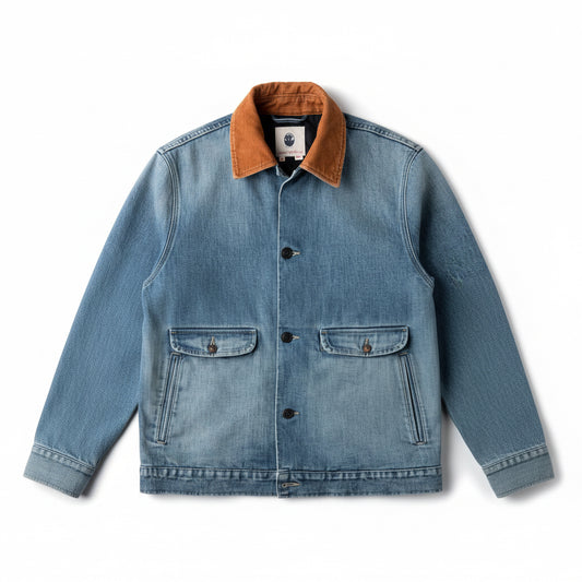 Imogene+Willie quilt lined washed denim chore coat
