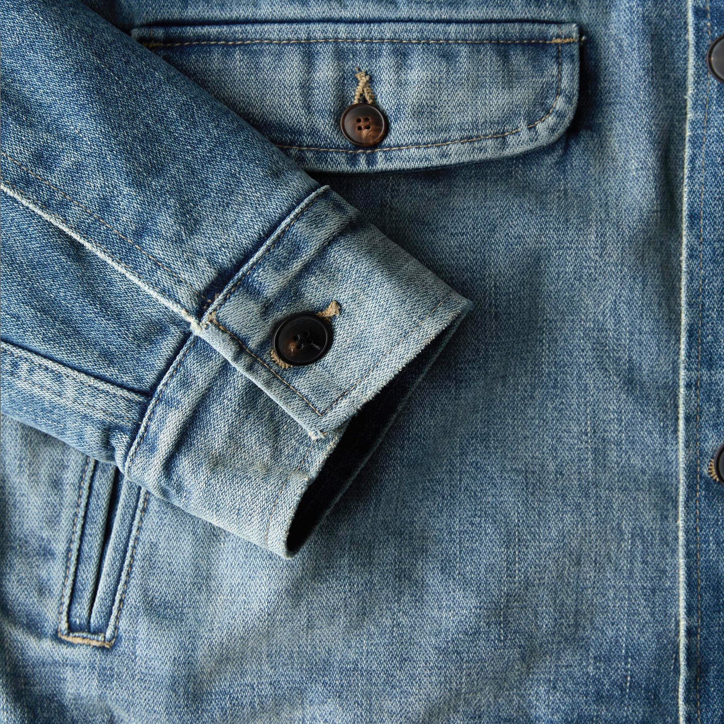 Imogene+Willie quilt lined washed denim chore coat