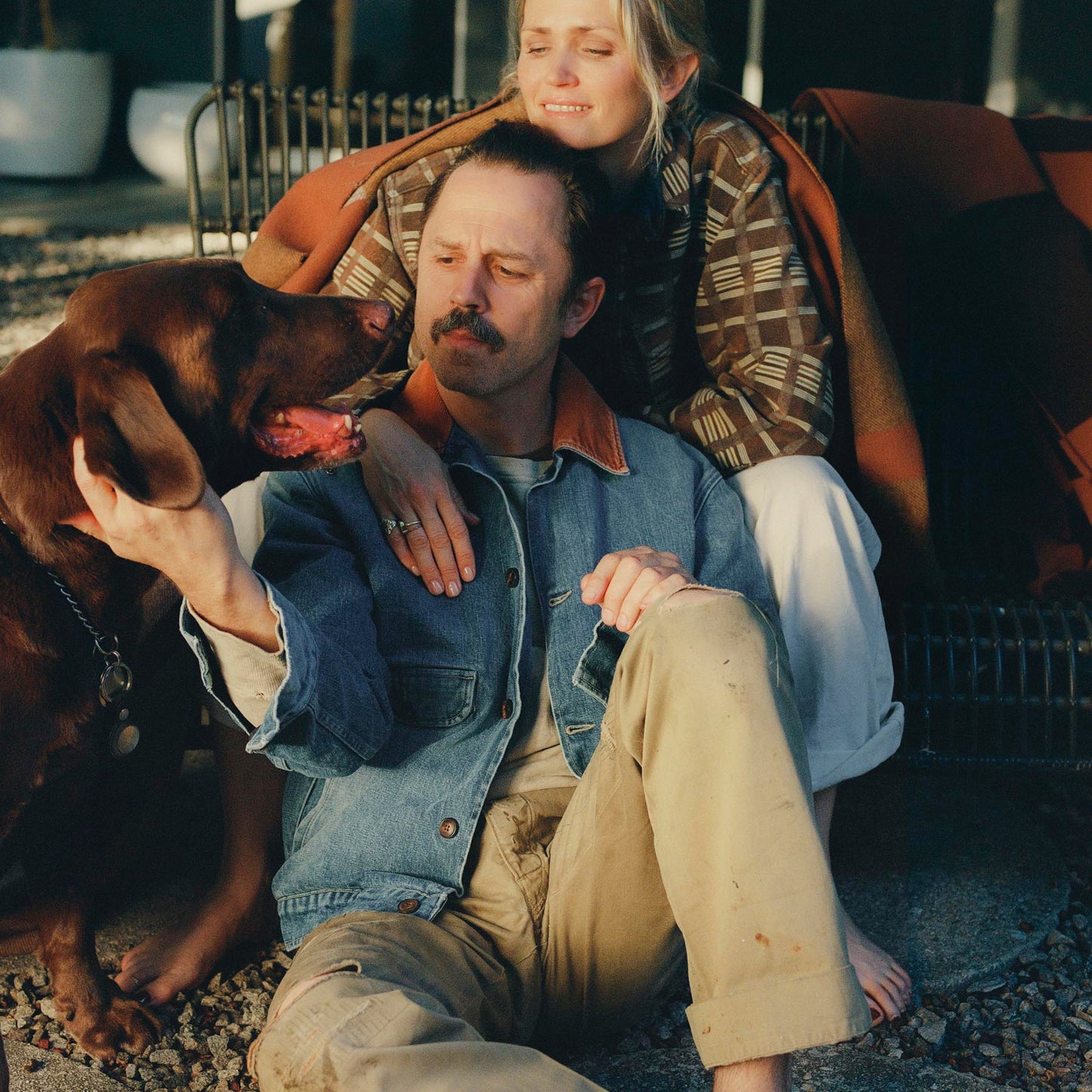 Imogene+Willie quilt lined washed denim chore coat