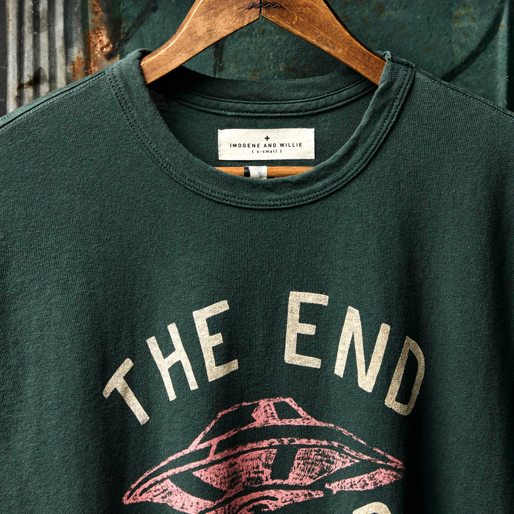 Imogene+Willie the "end is near" tee in spruce