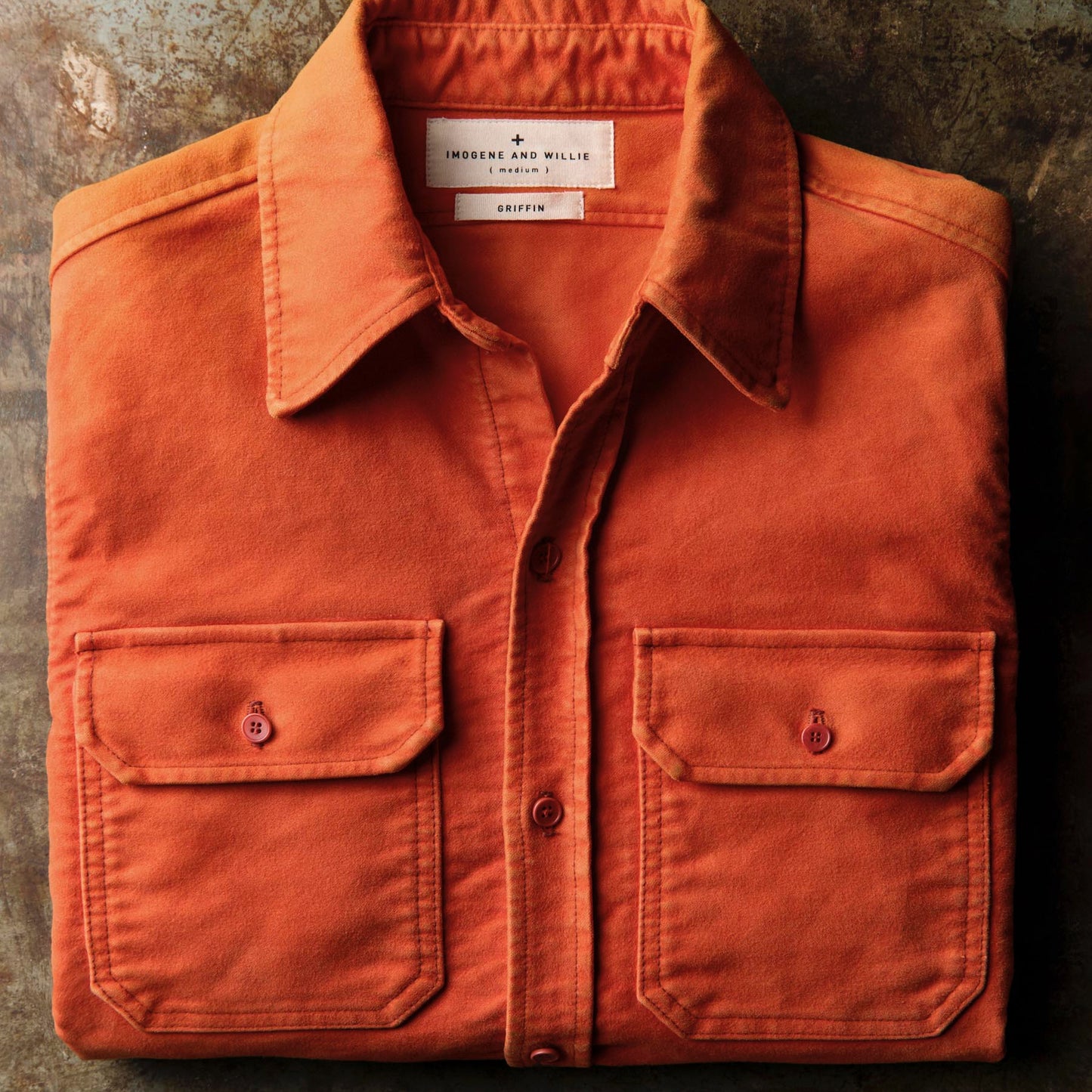 Imogene+Willie the griffin workshirt in orange