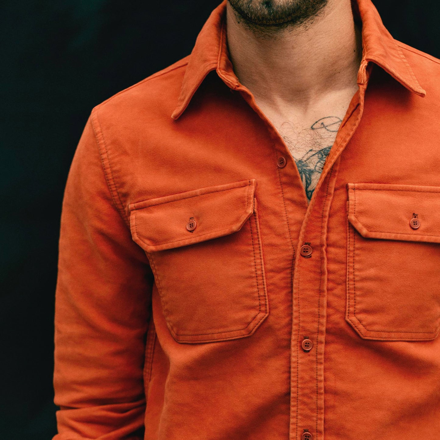 Imogene+Willie the griffin workshirt in orange