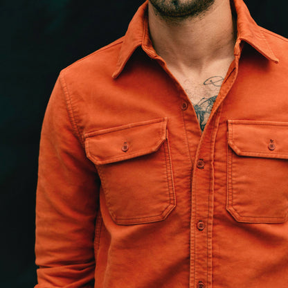 Imogene+Willie the griffin workshirt in orange