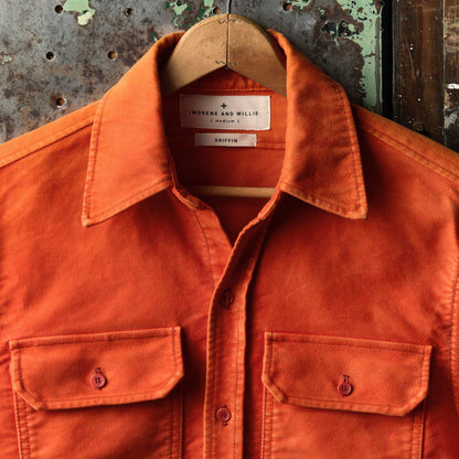 Imogene+Willie the griffin workshirt in orange