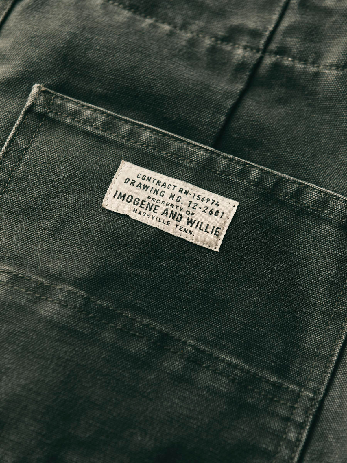 imogene + willie hencye canvas workpant in washed slate