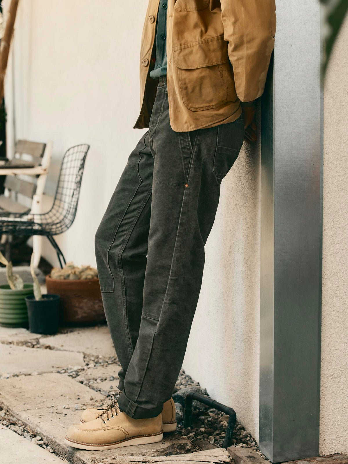 imogene + willie hencye canvas workpant in washed slate