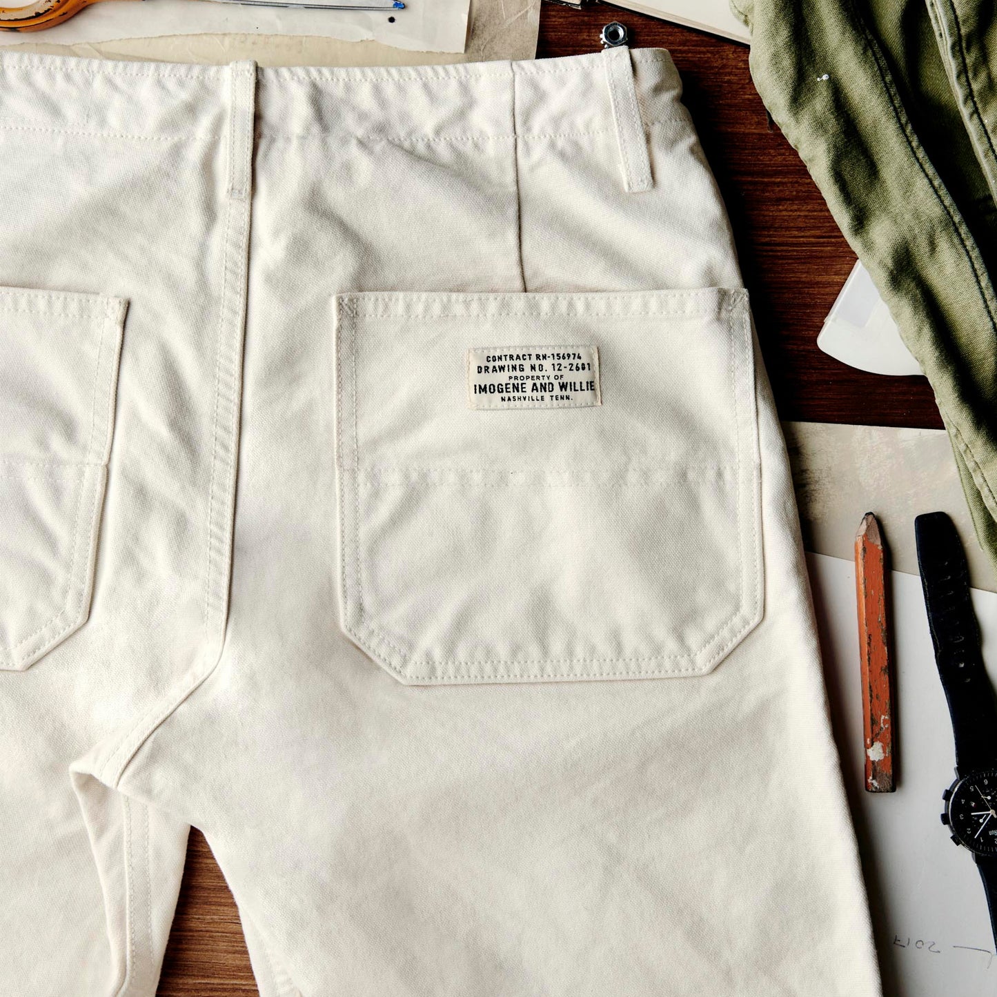imogene + willie hencye natural canvas workpant