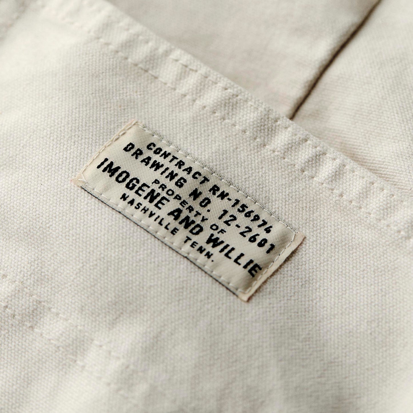 imogene + willie hencye natural canvas workpant