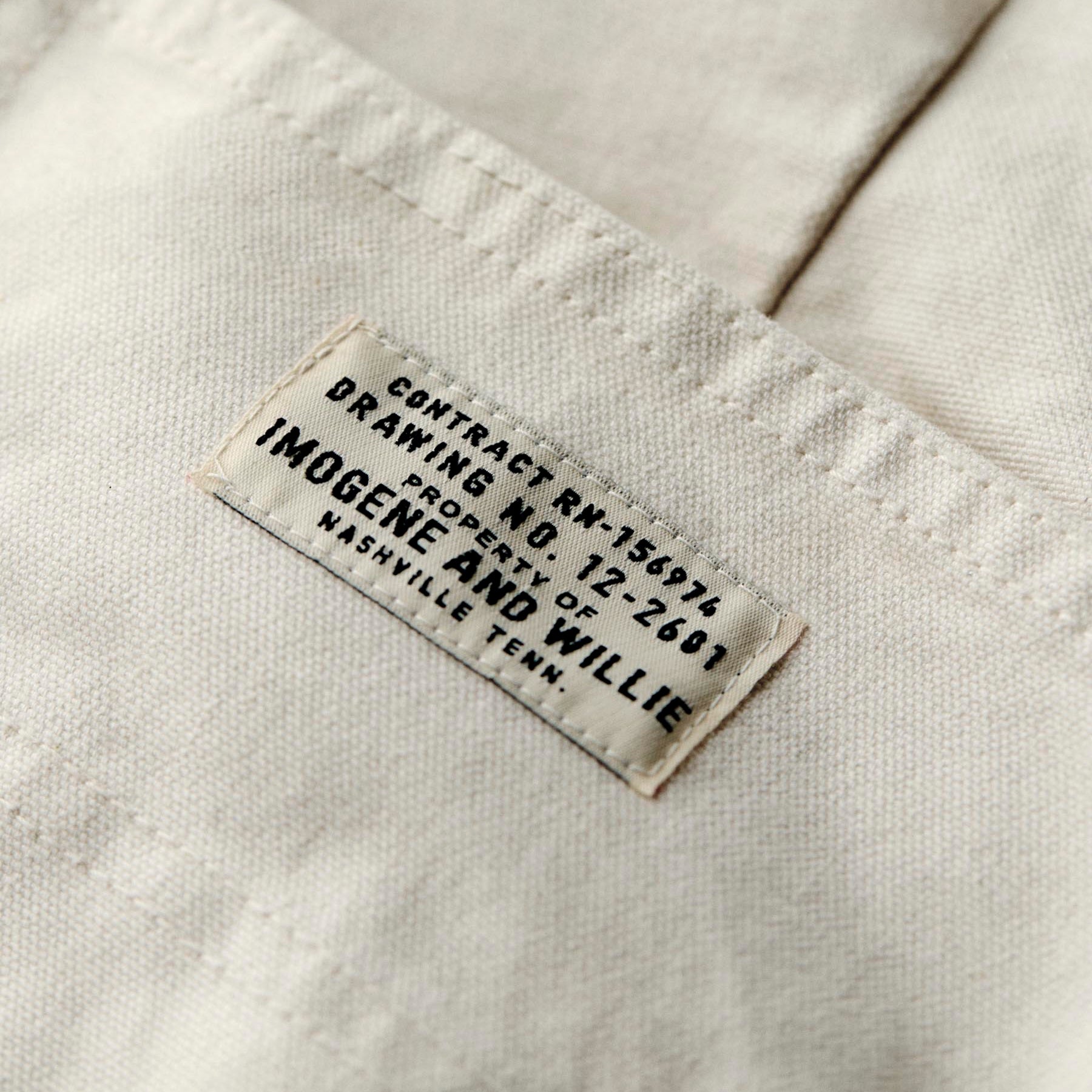 imogene + willie hencye natural canvas workpant