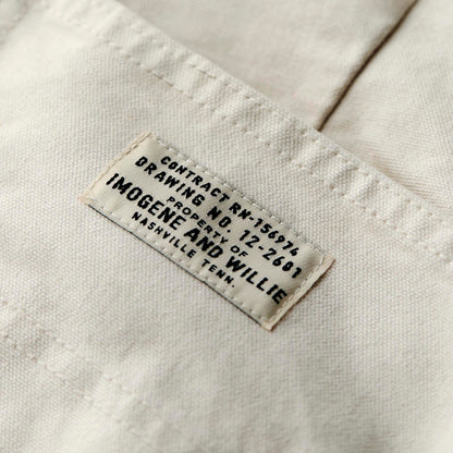 imogene + willie hencye natural canvas workpant