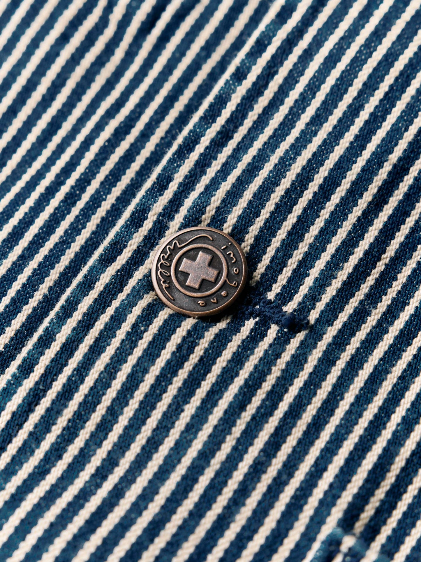 the utility coat in hickory stripe