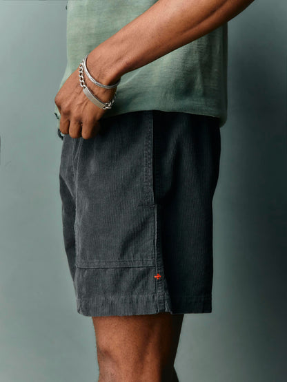 imogene + willie the lounge short in sunfaded black cord