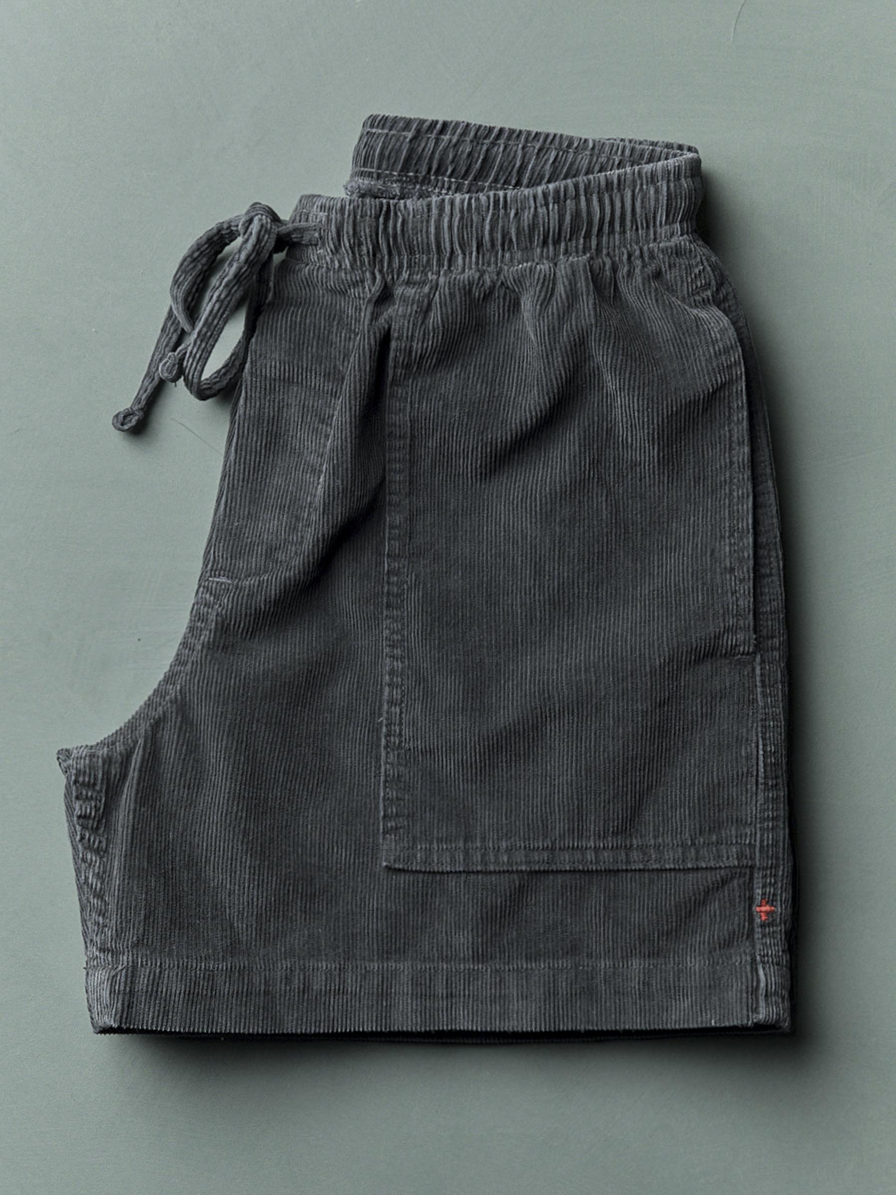 imogene + willie the lounge short in sunfaded black cord