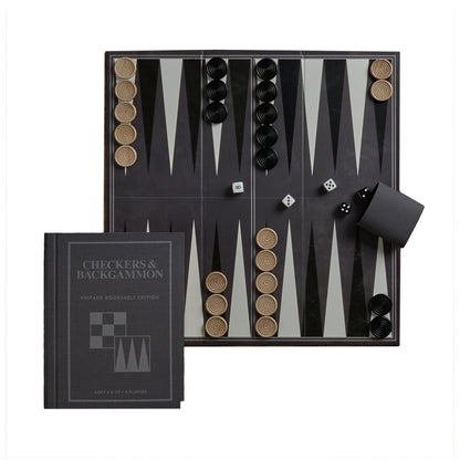 Vintage-Bücherregal-Spiele