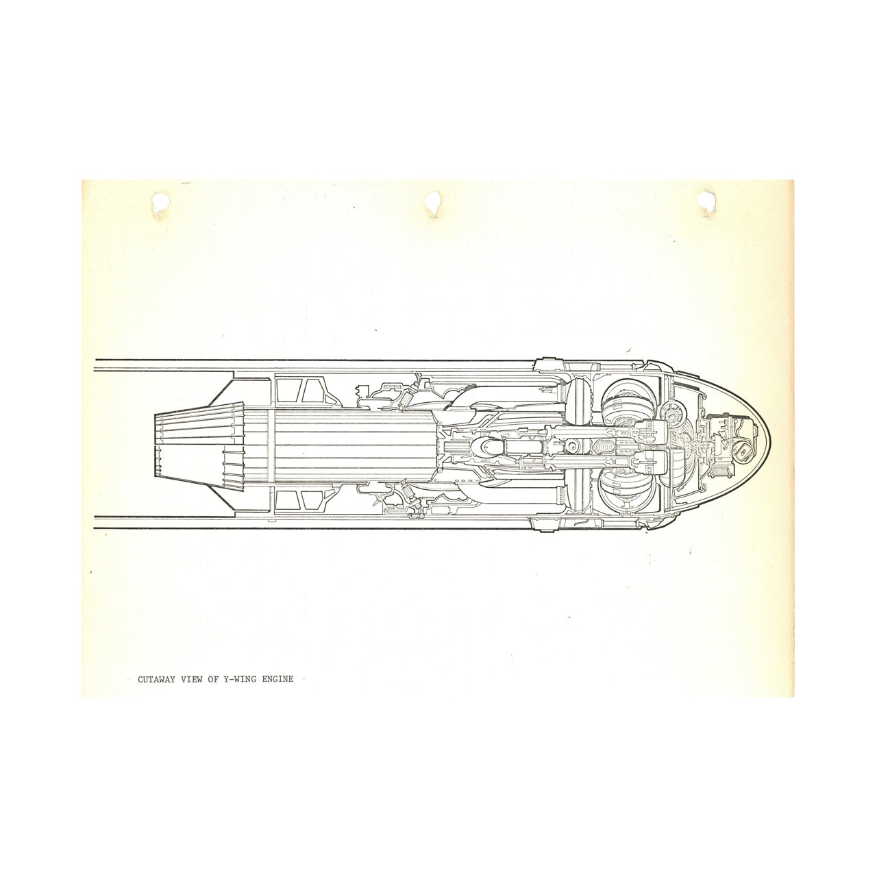 Star Wars: The Empire Strikes Back - Overhead Cutaway of Y-Wing Engine Print