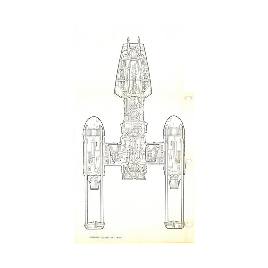 Star Wars: The Empire Strikes Back - Overhead Cutaway of Y-Wing Print