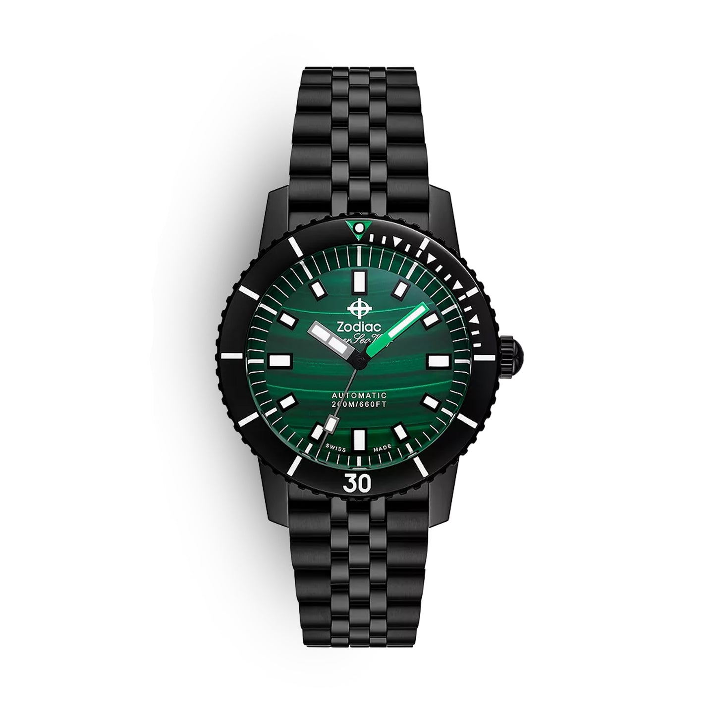 Zodiac Malachite Compression Dive Watch