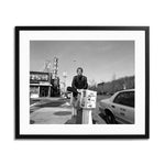 Anthony Bourdain at Katz's Framed Print - Black