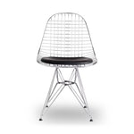 Eames Chrome Wire Chair - Chrome w/ Black Seat Pad