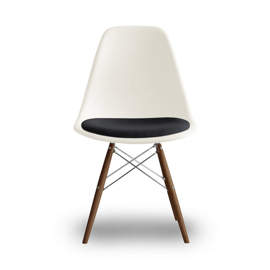 Eames Upholstered Seat Molded Plastic Side Chair
