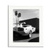 Lamborghini and Palm Trees Framed Print - White Frame