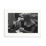Marilyn Monroe Pouring A Drink Framed Print - White
