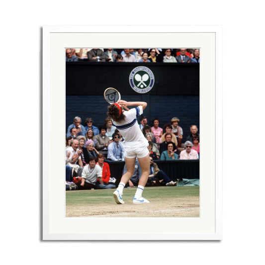 John McEnroe at Wimbledon Framed Print