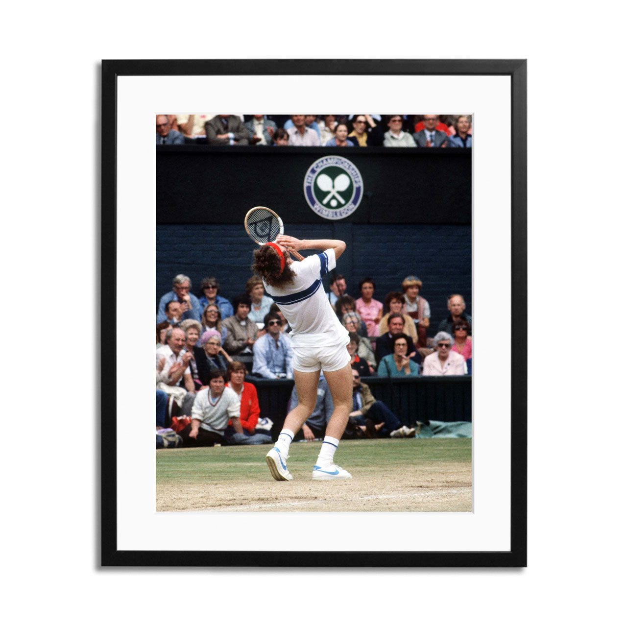John McEnroe at Wimbledon Framed Print