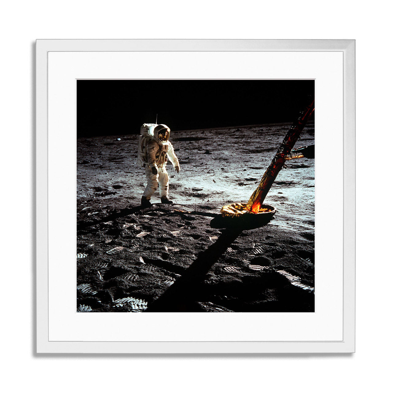 Buzz Aldrin On The Moon Framed Print