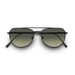 Persol Titanium Aviator Sunglasses - Matte Black / Grey Gradient