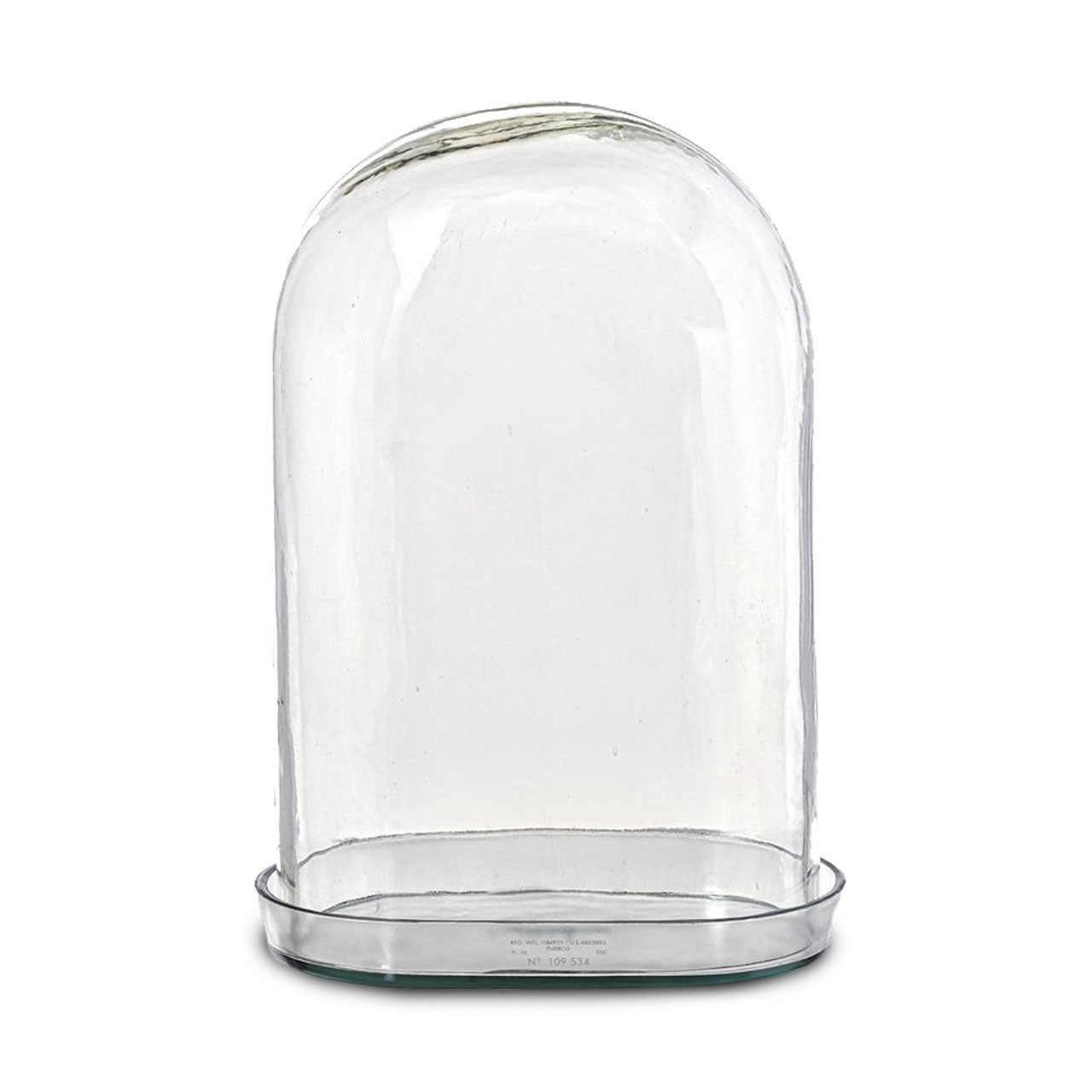 Vitrine mit Glaskuppel