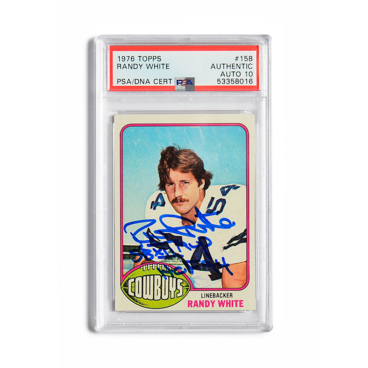 1976 Topps Randy White Autographed Rookie Card