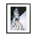 Range Rover Classic in the Alps Framed Print - Black
