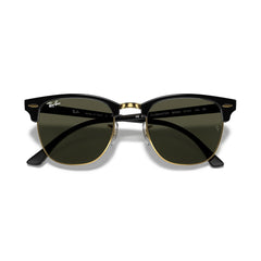 Ray-Ban Clubmaster サングラス ブラック/ゴールド 140 CLUBMASTER CLASSIC Sunglasses in Black On Gold and G-15