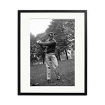 Sean Connery Plays Golf Framed Print - Black