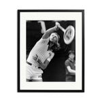 Bjorn Borg Serving at Wimbledon Framed Print - Black ($269)