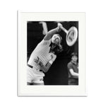 Bjorn Borg Serving at Wimbledon Framed Print - White ($369)