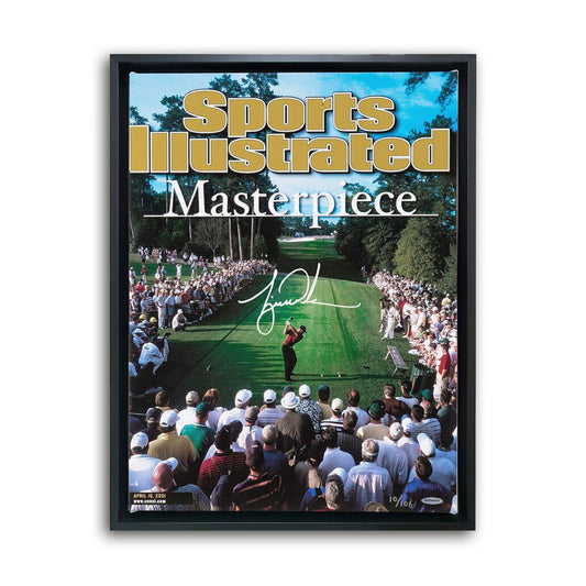 Tiger Woods 2001 Masters Signed SI Cover Framed Print