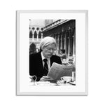 Andy Warhol in Venice Framed Print - White