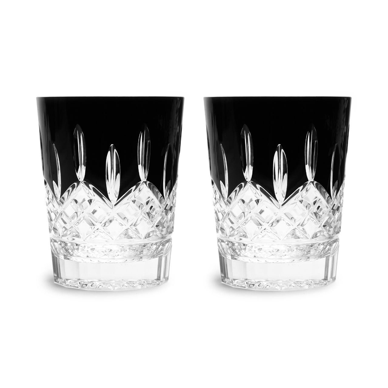 Waterford Crystal Lismore Black Double Old Fashioned Glasses